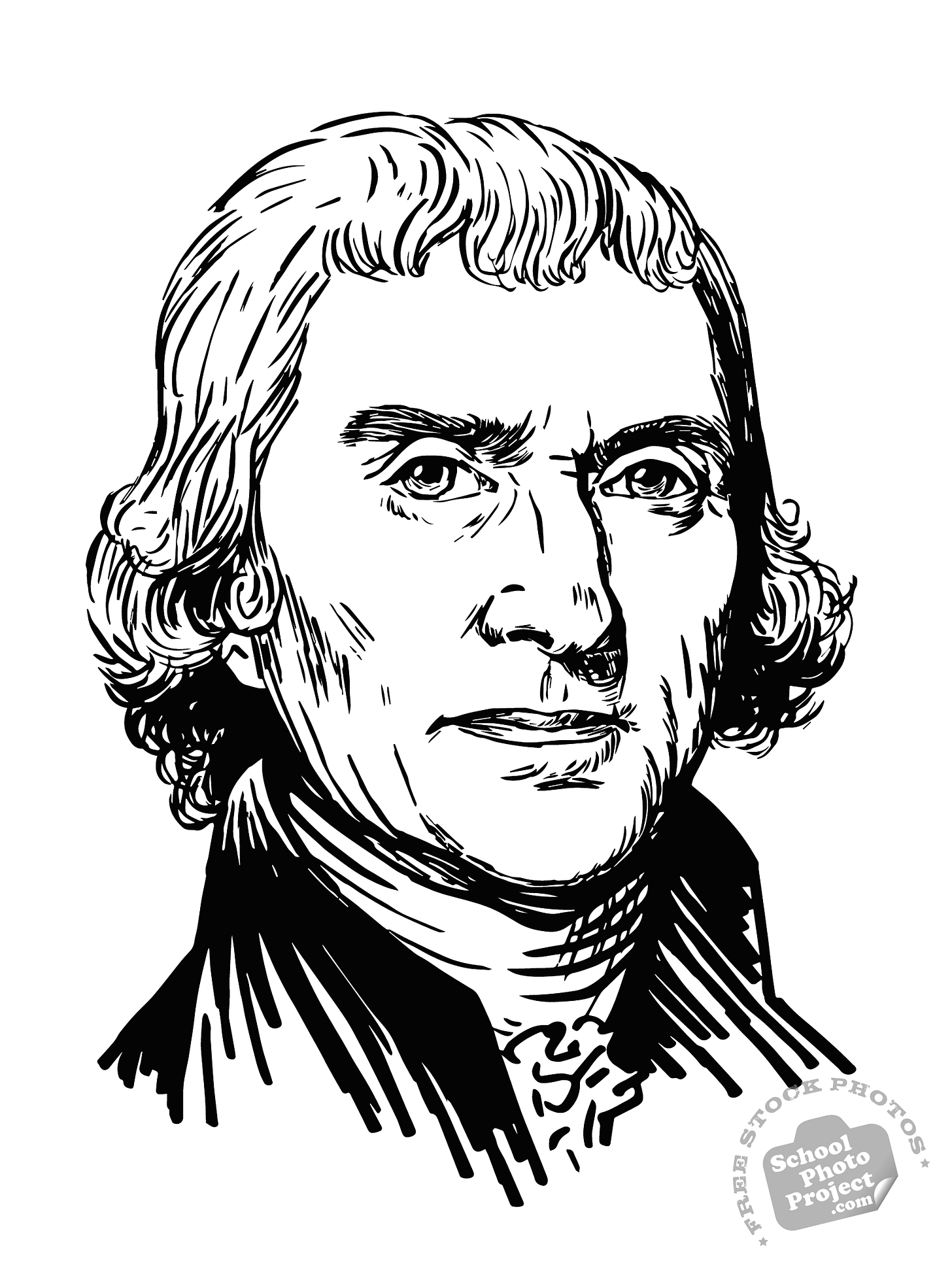 Thomas Jefferson FREE Stock Illustration: U.S. President Portrait Royalty-Free Drawing Sketch Thomas Jefferson FREE Stock Illustration: U.S. President Portrait Royalty-Free Drawing Sketch