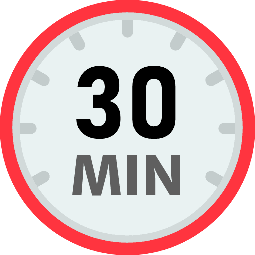 30 Minutes Icon SVG Vector & PNG Free Download | UXWing