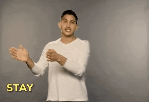 gif of man saying stay in your lane