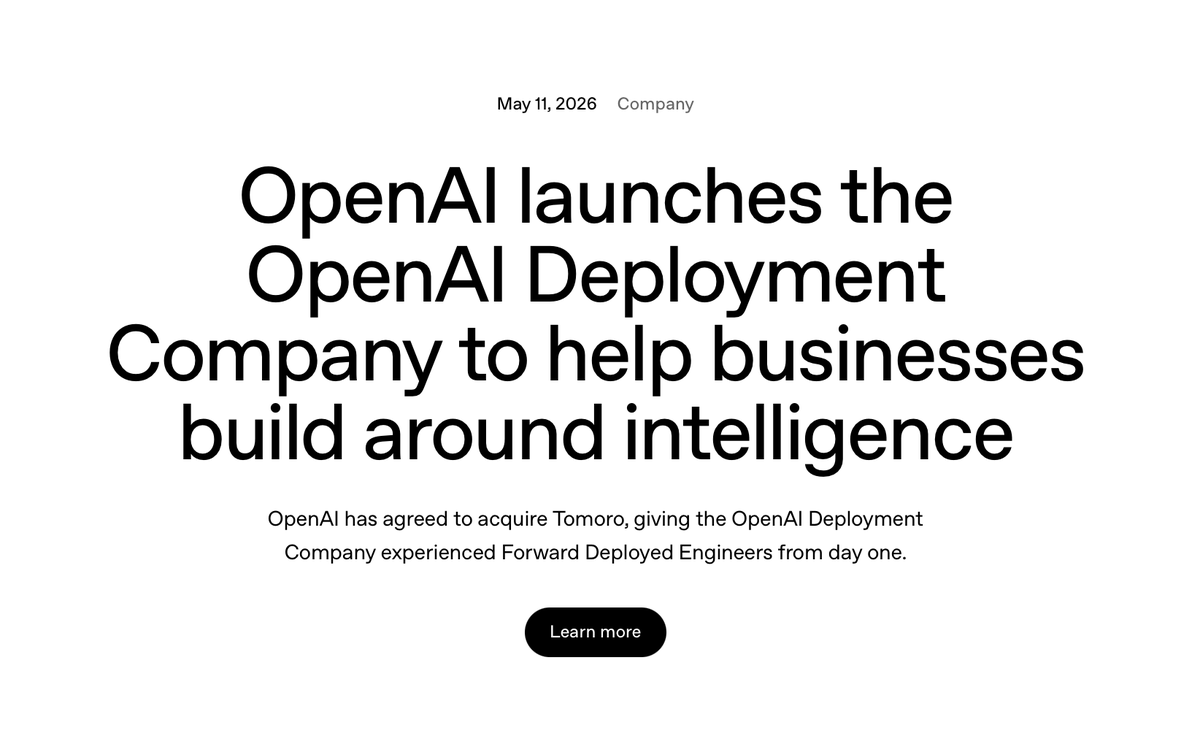 OpenAI's announcement says the new deployment-company launches with more than $4 billion in initial investment, but Axios reports additional investor terms not included in the announcement: a guaranteed minimum 17.5% return and OpenAI's announcement says the new deployment-company launches with more than $4 billion in initial investment, but Axios reports additional investor terms not included in the announcement: a guaranteed minimum 17.5% return and