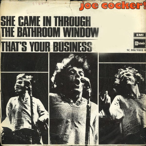 Joe Cocker – She Came In Through The Bathroom Window / That's Your Business  – Vinyl (7", Single, 45 RPM), 1969 [r1063084] | Discogs
