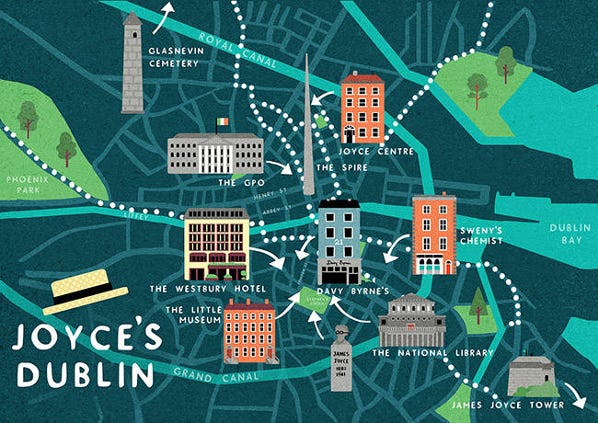 A Guide Map to The Dublin of James Joyce | The Doyle Collection A Guide Map to The Dublin of James Joyce | The Doyle Collection