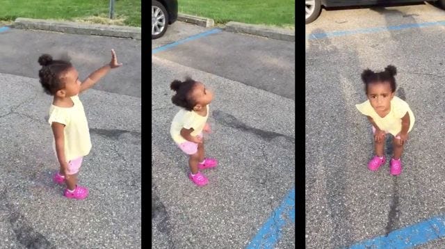 Video of a little girl counting to "five" and getting it wrong but also extremely right Video of a little girl counting to "five" and getting it wrong but also extremely right