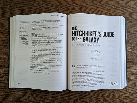 Various images of the casebound hardcover and softcover print-on-demand edition of 50 Years of Text Games.