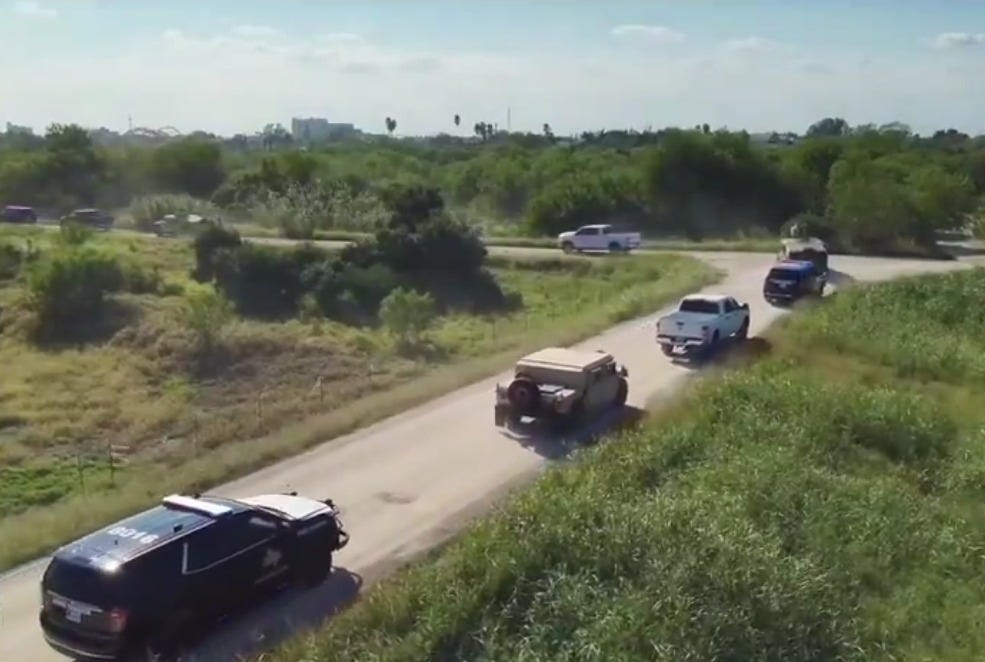 Texas Military & law enforcement vehicles involved in "mass migration" exercise Texas Military & law enforcement vehicles involved in "mass migration" exercise