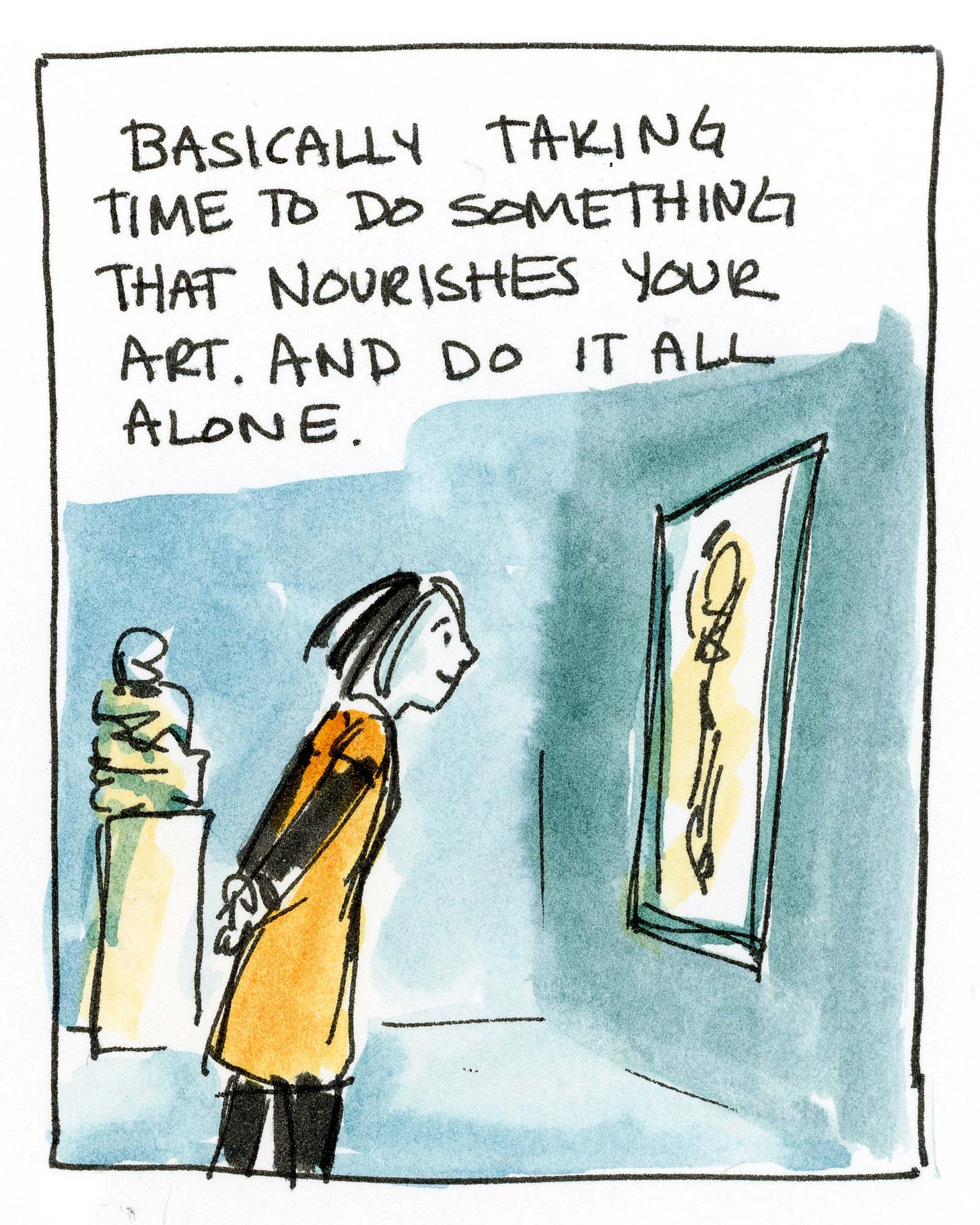 Diary comic about artist dates by K. Woodman-Maynard.