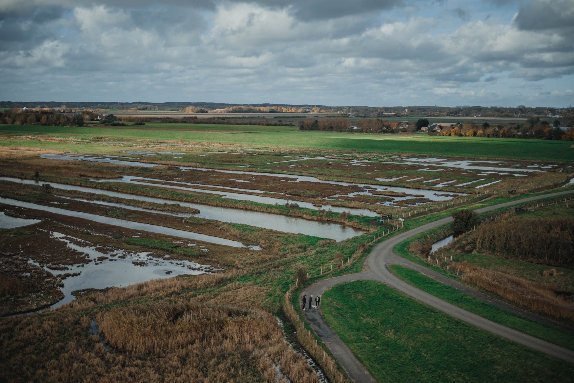een uitzicht over het landschap van zeeland