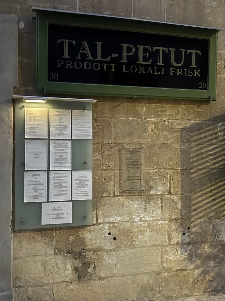 tal petut malta three cities restaurant eat