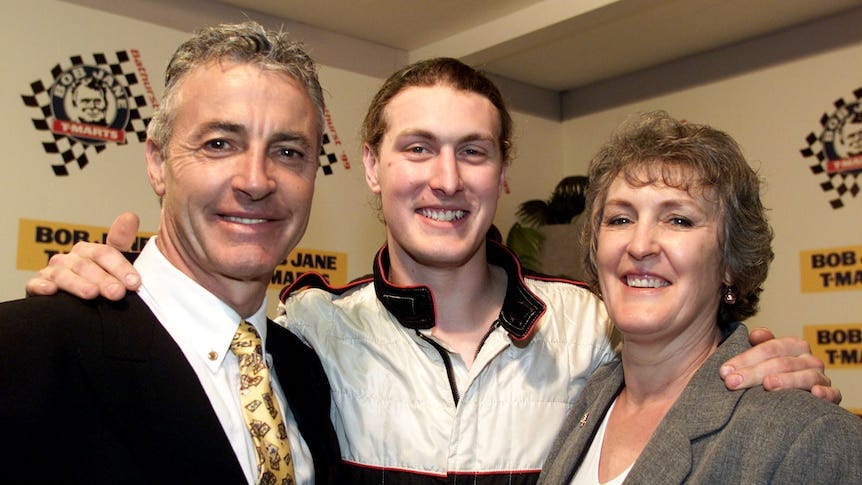 Peter Brock with his son and partner Peter Brock with his son and partner