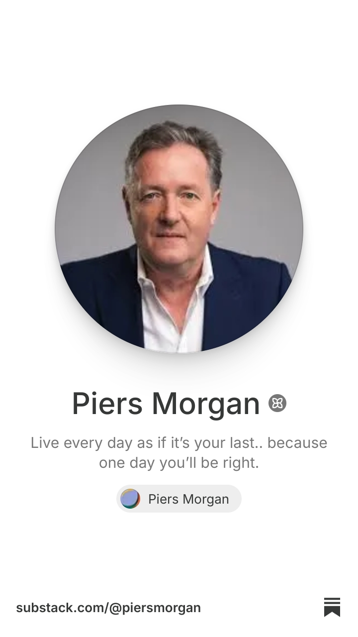 Piers Morgan | Substack