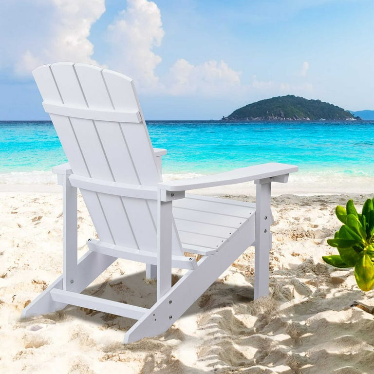Cozyhom 2 Pc Outdoor Patio Big Easy Outdoor Resin Adirondack Chair,  Adirondack Chairs, Weather Resistant Chairs For Campfire Beach Patio, White