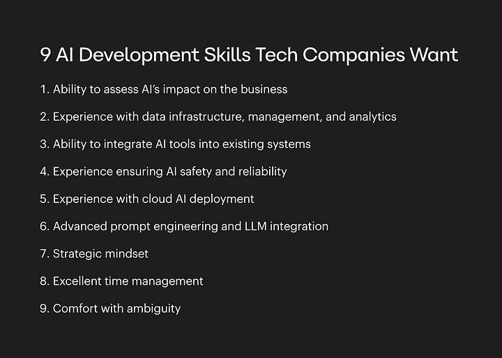 9 AI Development Skills Tech Companies Want