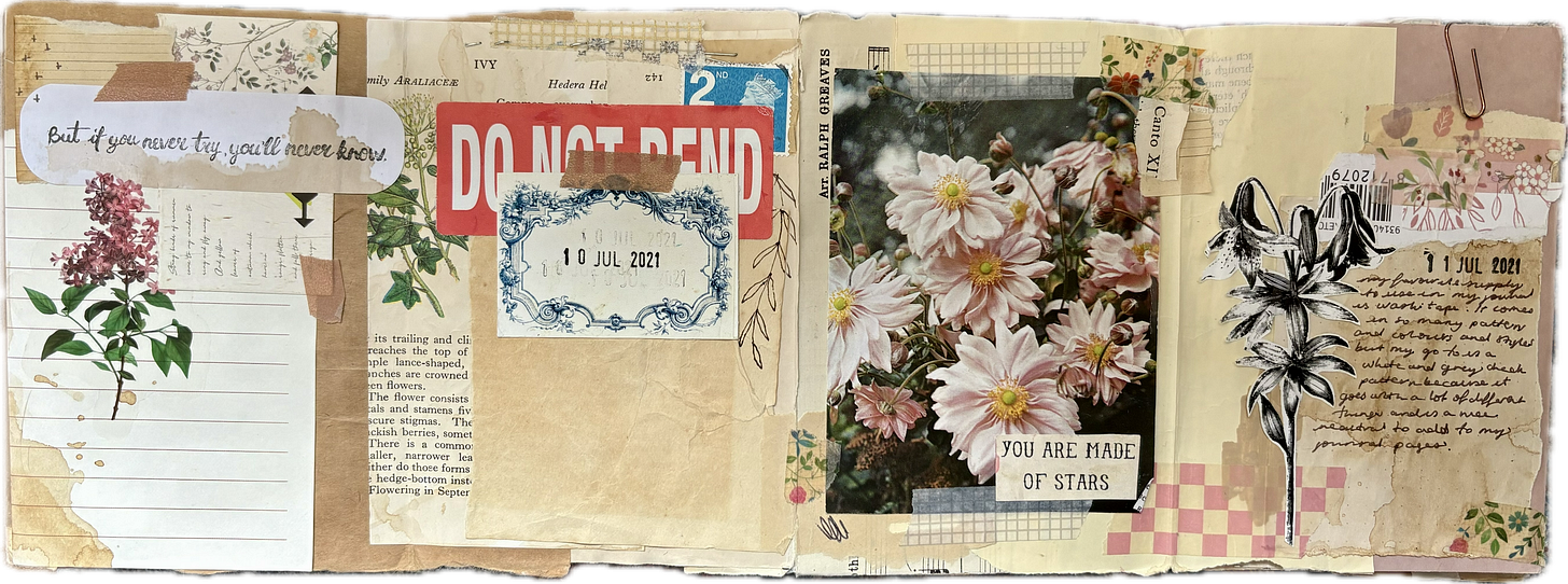 Junk journal pages