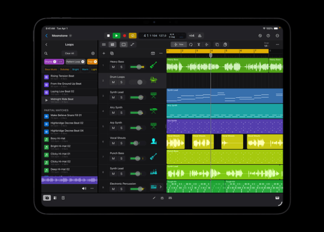 Music Understanding in Logic Pro for iPad makes finding a similar or complementary loop seamless with natural language search.