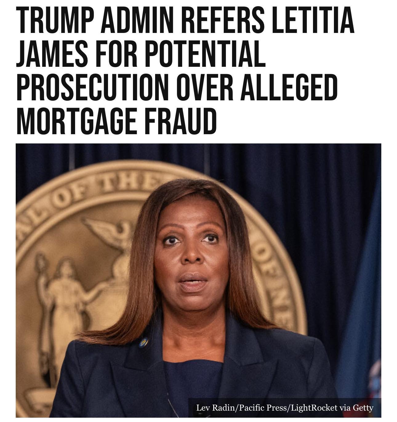 Breitbart - No one should be above the law. Letitia James... | Facebook