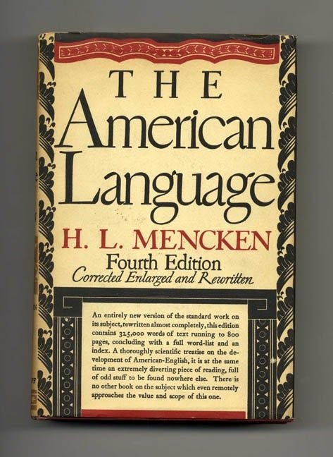 Book #20755 The American Language. H. L. Mencken.