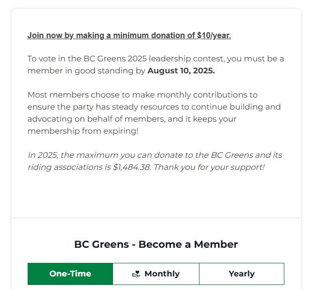 A screenshot of the membership sign up page which does not mention additional verification will be required