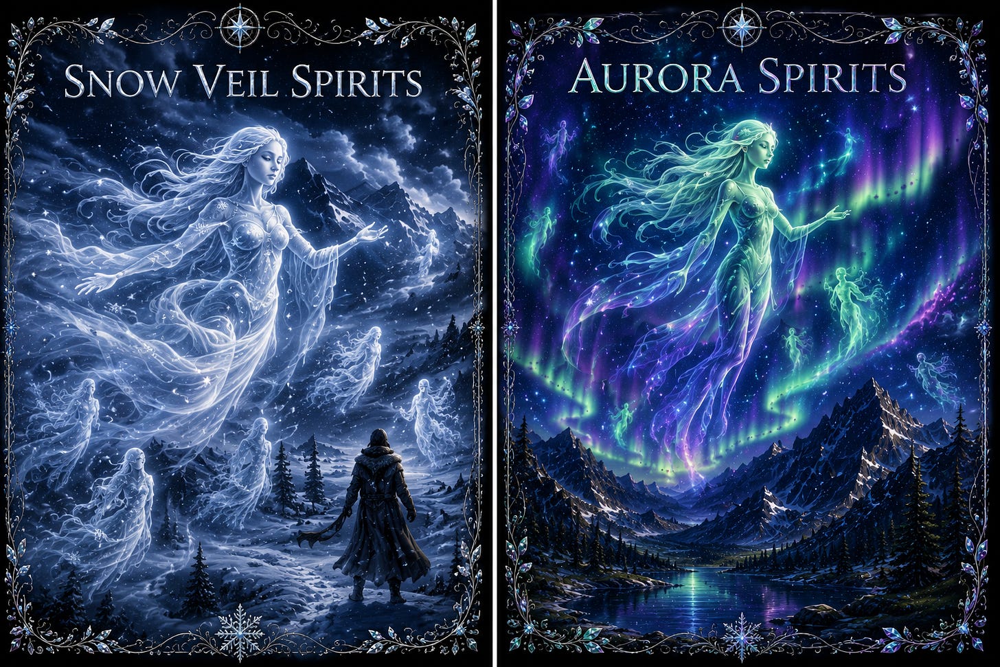 Snow Veil Spirits and Aurora Spirits