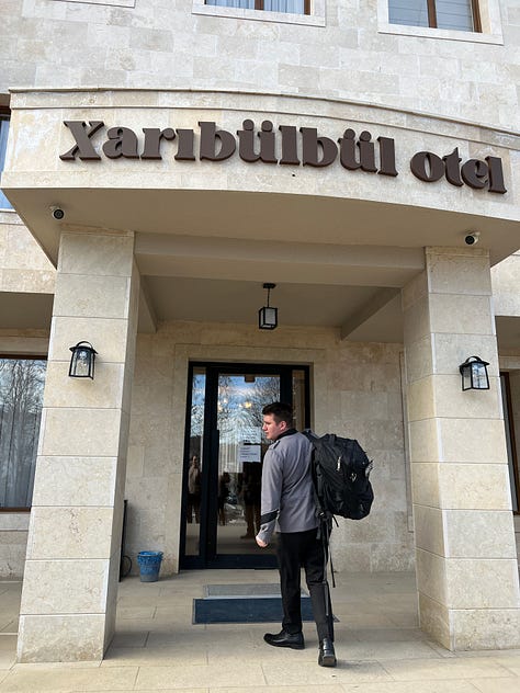 My hotel room in Shusha. 