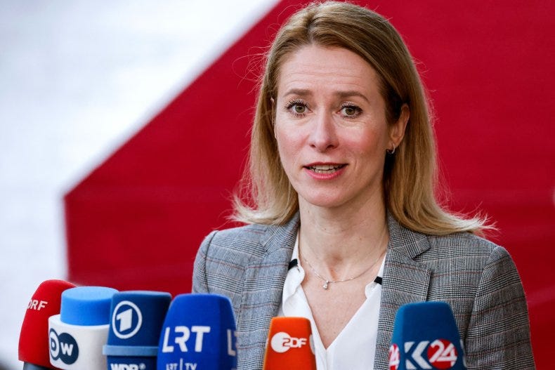 Estonian Prime Minister Kaja Kallas in Brussels