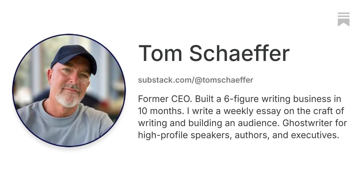 Tom Schaeffer | Substack
