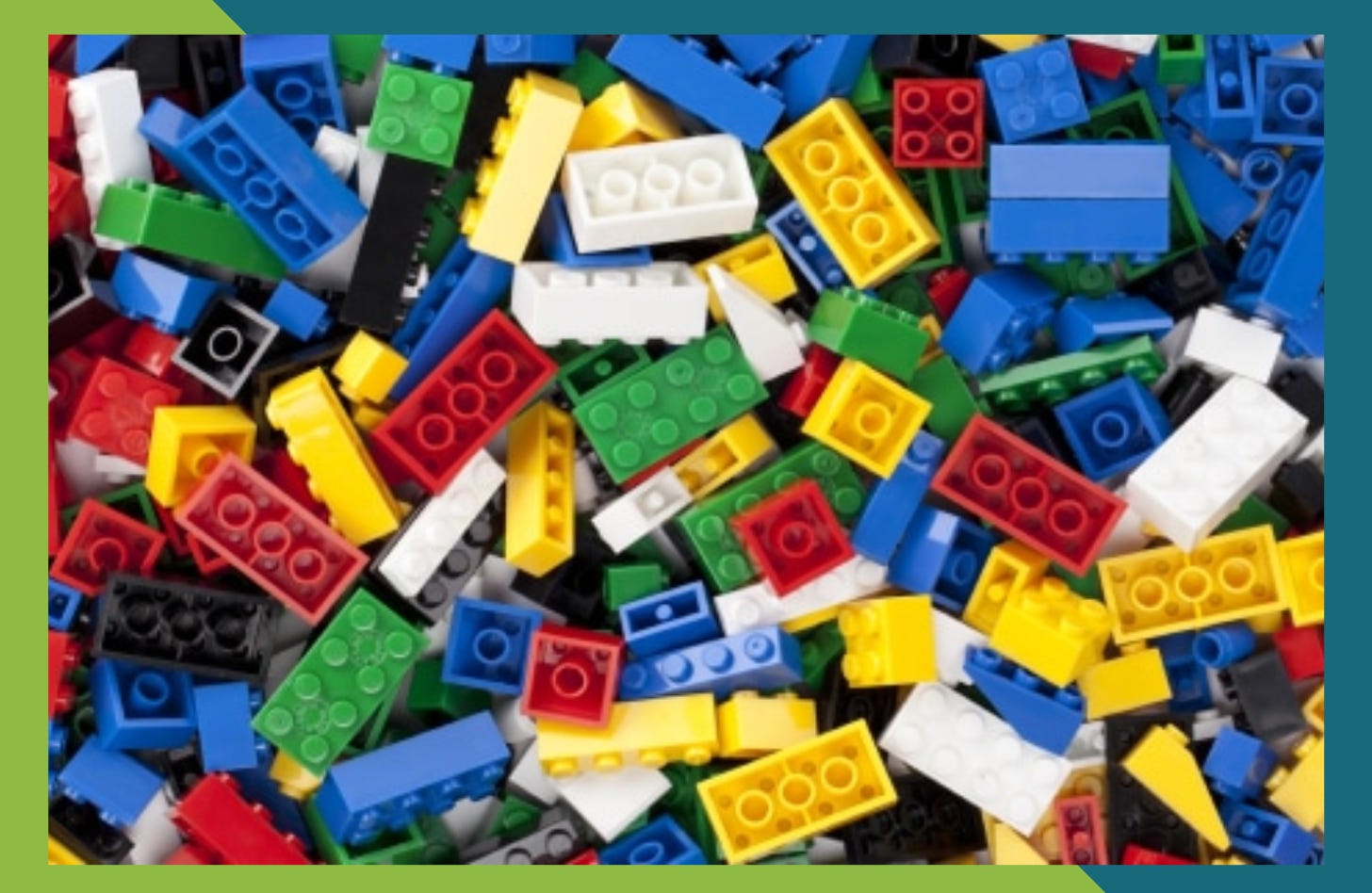 Colorful pile of Legos 