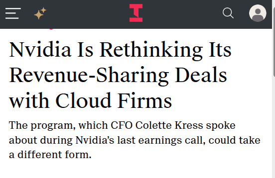 Nvidia überdenkt die Umsatzbeteiligungs-Deals mit KI-Cloud-Anbietern