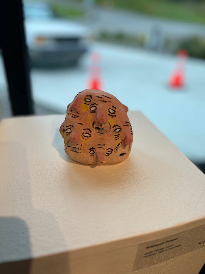 So I got to enter this piece at my student art show! He turned out pretty handsome. My goal is to get him in other shows galleries, exhibits. so the world can experience this piece of energy. 