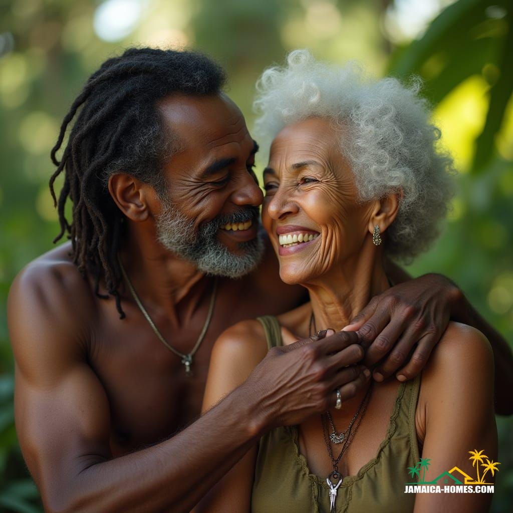 Couple arriving in Jamaica, capturing the joy and emotion of coming home.