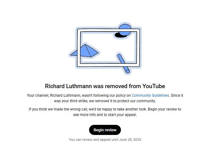 Death By YouTube Satire: Richard Luthmann says YouTube’s silence over AI harassment pushed him to the edge. He’s ready to sue or die trying.