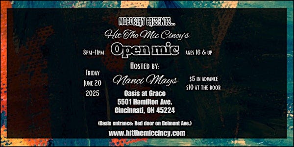 MoPoetry Phillips Presents: Hit The Mic Cincy's Open Mic