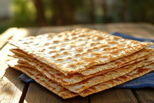 Jewish style unleavened bread crackers.