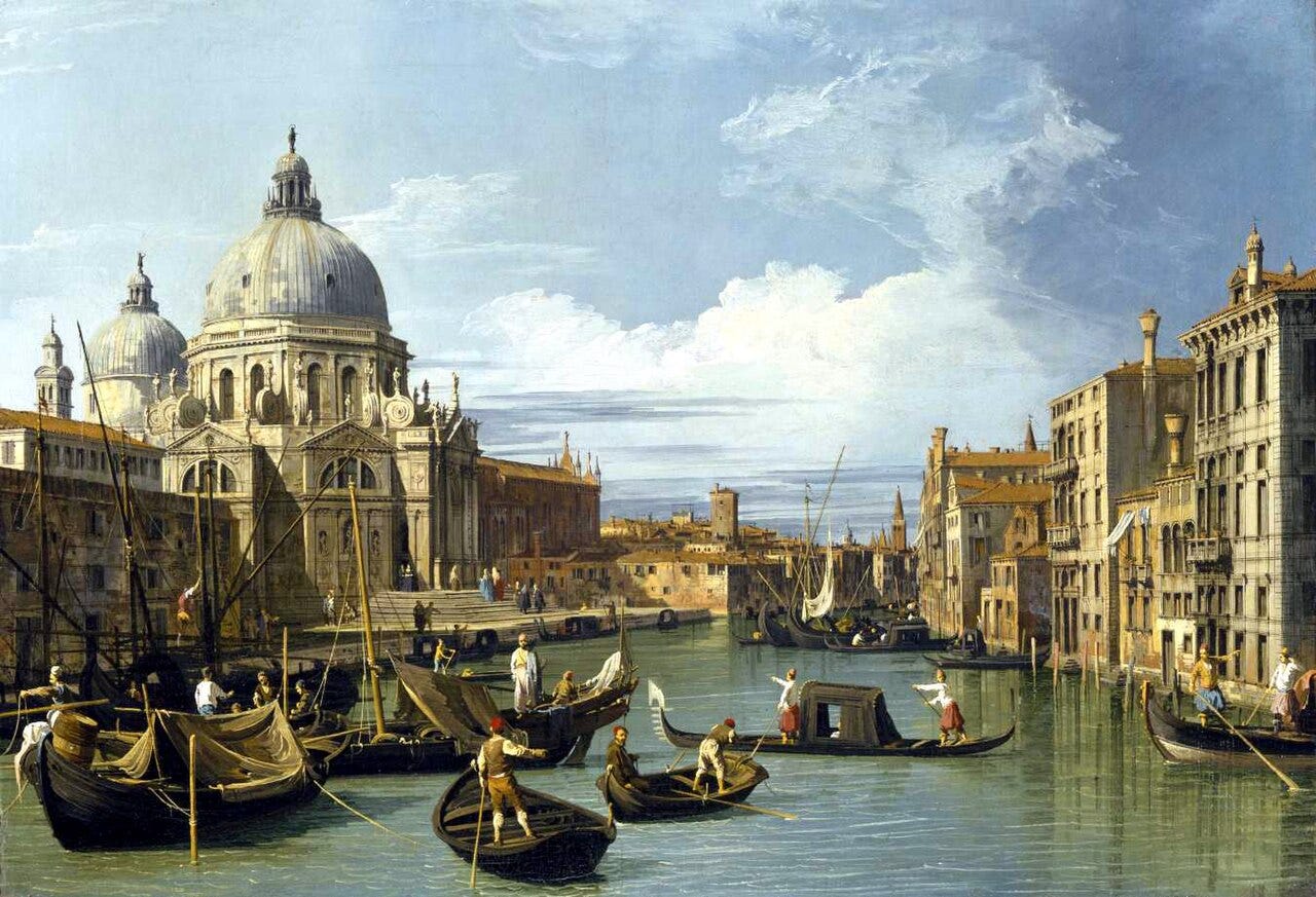 Canaletto, The Entrance to the Grand Canal in Venice, circa 1730 Canaletto, The Entrance to the Grand Canal in Venice, circa 1730