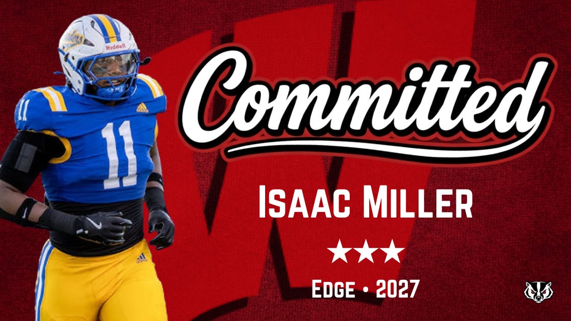 Building the Wall: 2027 Edge Isaac Miller Commits to Wisconsin