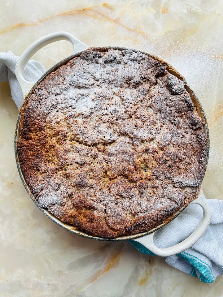 Stollen pear pudding