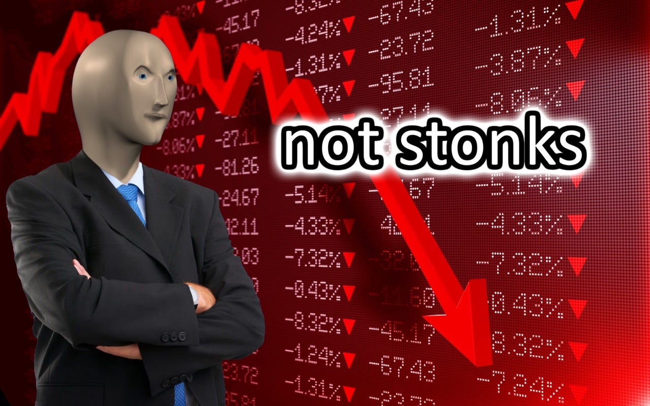 Not stonks begins - Not stonks not meme