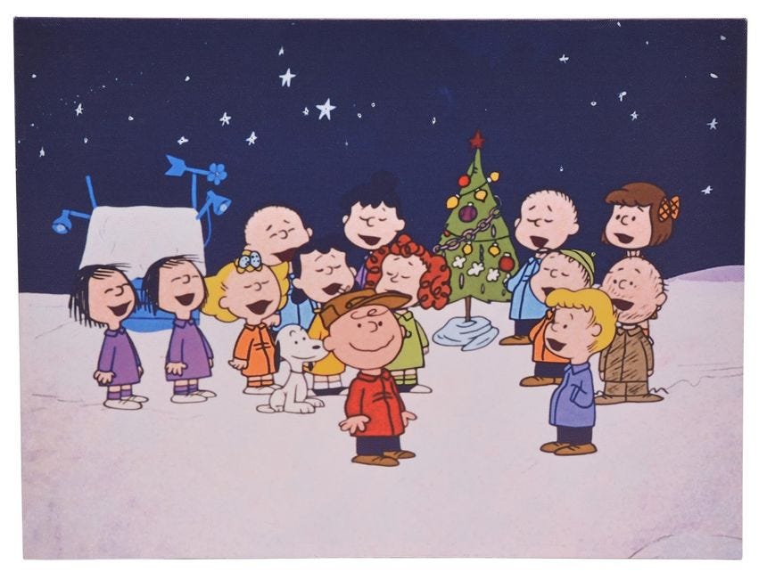 Mark Feldstein, Peanuts Charlie Brown Christmas The Gang Caroling Holiday Wrapped Canvas Wall Art, 12 x 16 Mark Feldstein, Peanuts Charlie Brown Christmas The Gang Caroling Holiday Wrapped Canvas Wall Art, 12 x 16