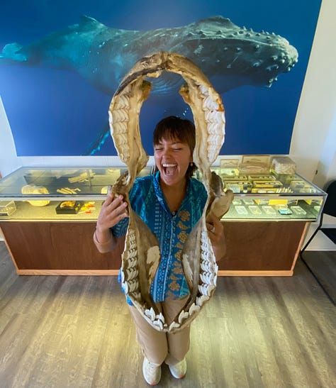 Photos of education at aquarium in Hawaii, working with young students