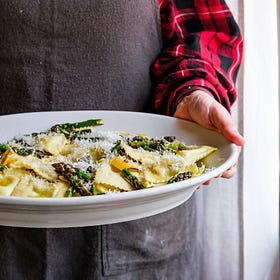Let's make together Potato and Asparagus Tortelli