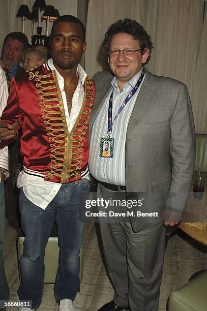 Rapper Kanye West and Lucian Grainge Universal chairman attend the... News  Photo - Getty Images