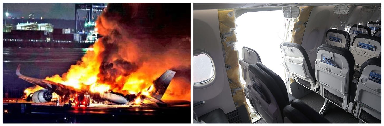 The two flights.