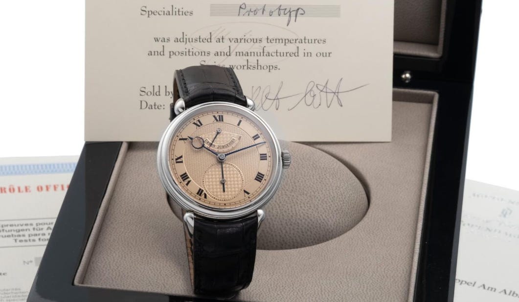 URBAN JÜRGENSEN, SWITZERLAND, REF. 11 C, UNIQUE PROTOTYPE NO. 10, STAINLESS STEEL