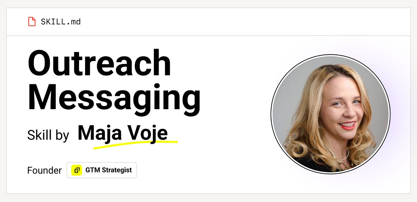 Outreach messaging skill banner by Maja Voje Outreach messaging skill banner by Maja Voje