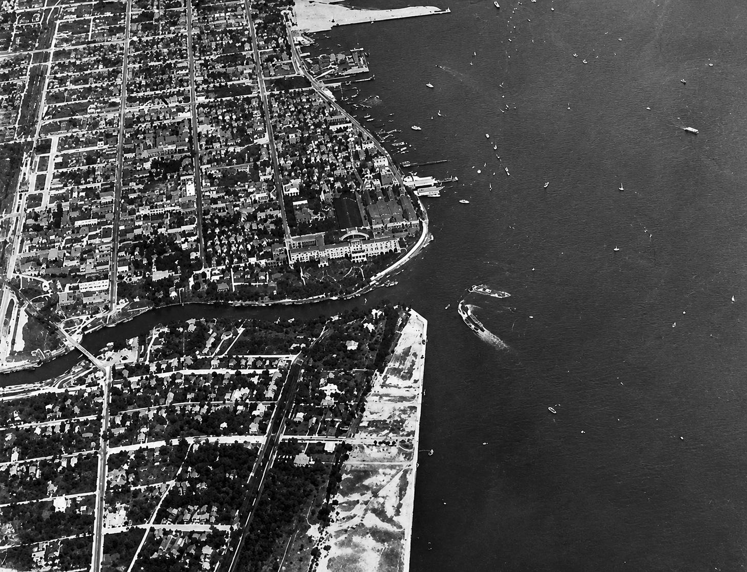 Aerial of Burlingame Island in 1916. Courtesy of Florida State Archives. Aerial of Burlingame Island in 1916. Courtesy of Florida State Archives.