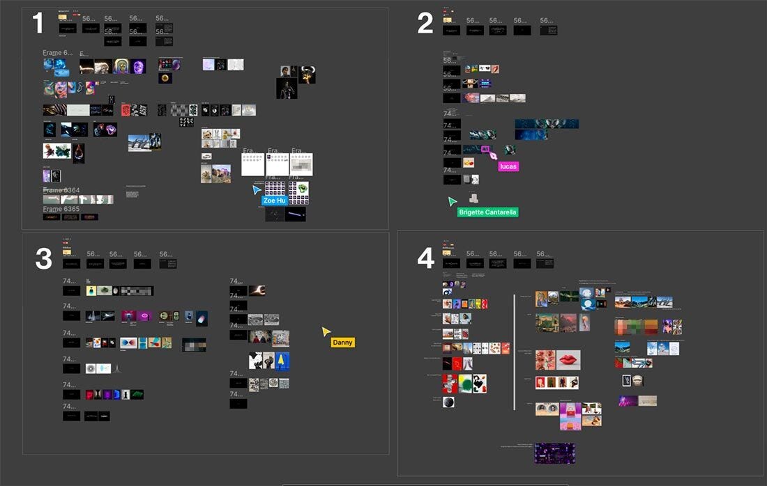 A screenshot from Figma, depicting a creative sprint
