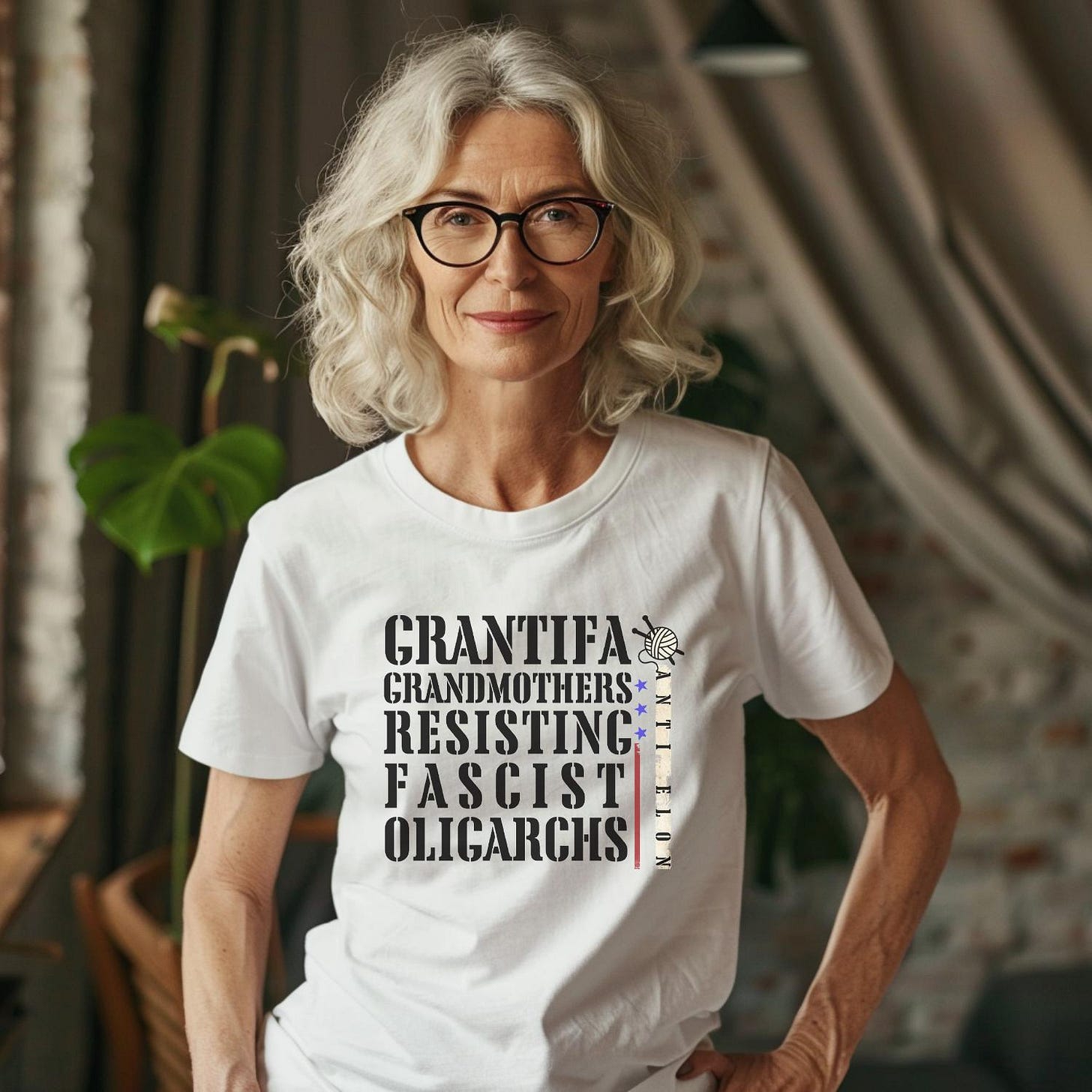 GRANTIFA Grandmother Anti-fascist Light Weight T-shirt: Democrat Aunt Gift  - Etsy