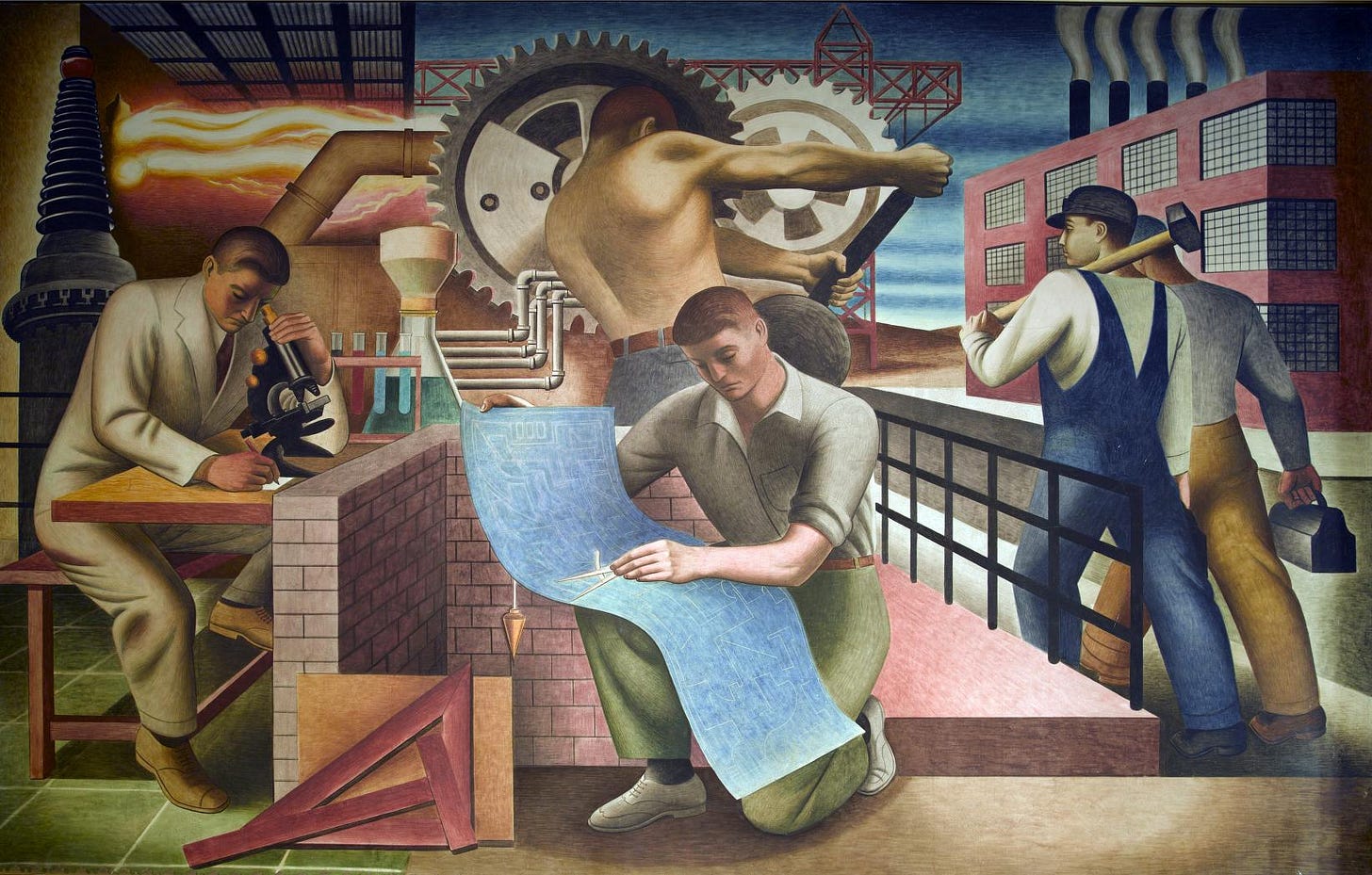 WPA mural, Cohen Building, Washington, D.C. | Library of Congress