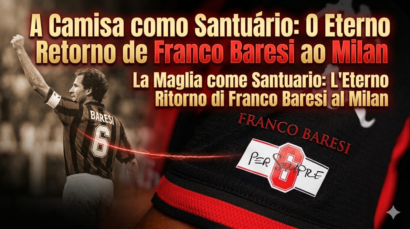 A Camisa como Santuário: O Eterno Retorno de Franco Baresi ao Milan / La Maglia come Santuario: L'Eterno Ritorno di Franco Baresi al Milan