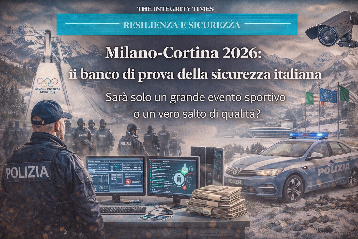 Illustrazione: Milano-Cortina 2026: il banco di prova della sicurezza italiana Illustrazione: Milano-Cortina 2026: il banco di prova della sicurezza italiana
