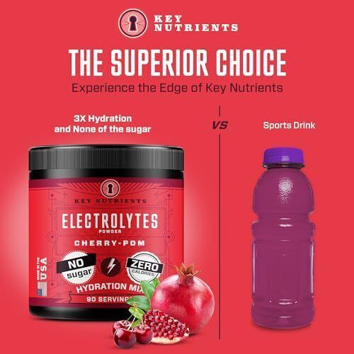Multivitamin Electrolytes Powder No Sugar - Sweet Cherry Pom Electrolyte Powd... - Picture 2 of 8 Multivitamin Electrolytes Powder No Sugar - Sweet Cherry Pom Electrolyte Powd... - Picture 2 of 8